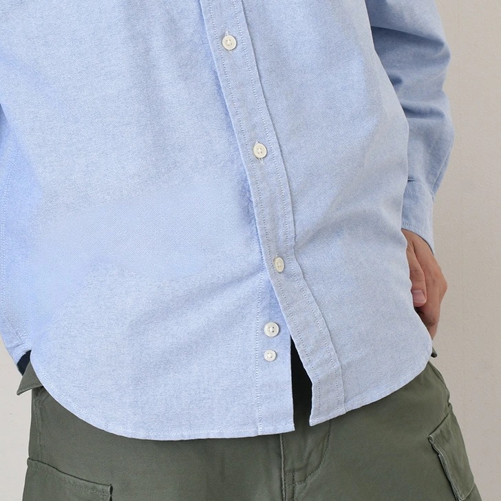 アヴィレックス AVIREX DAILY ベーシック オックスフォード ボタンダウンシャツ メンズ 長袖 シャツ 綿100％ トップス シンプル かっこいい おしゃれ 大人 カジュアルシ