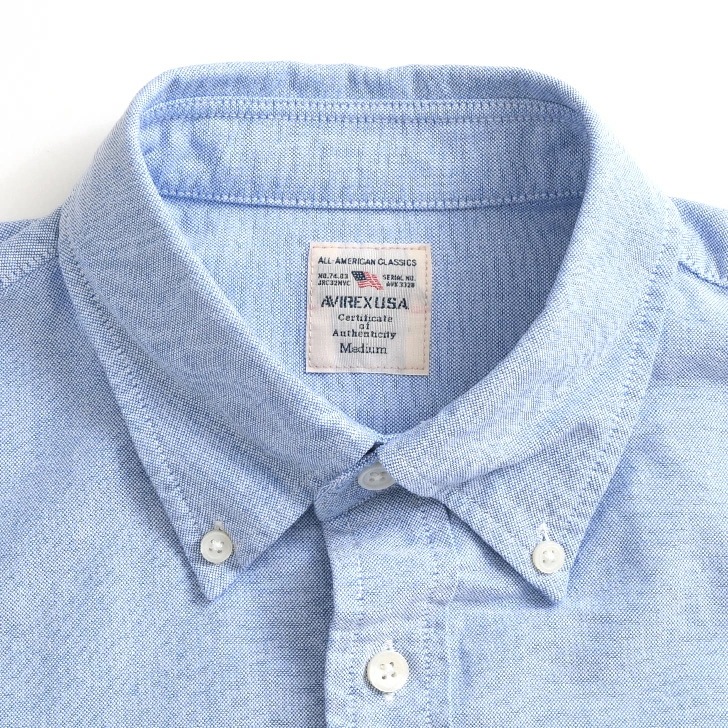 アヴィレックス AVIREX DAILY ベーシック オックスフォード ボタンダウンシャツ メンズ 長袖 シャツ 綿100％ トップス シンプル かっこいい おしゃれ 大人 カジュアルシ