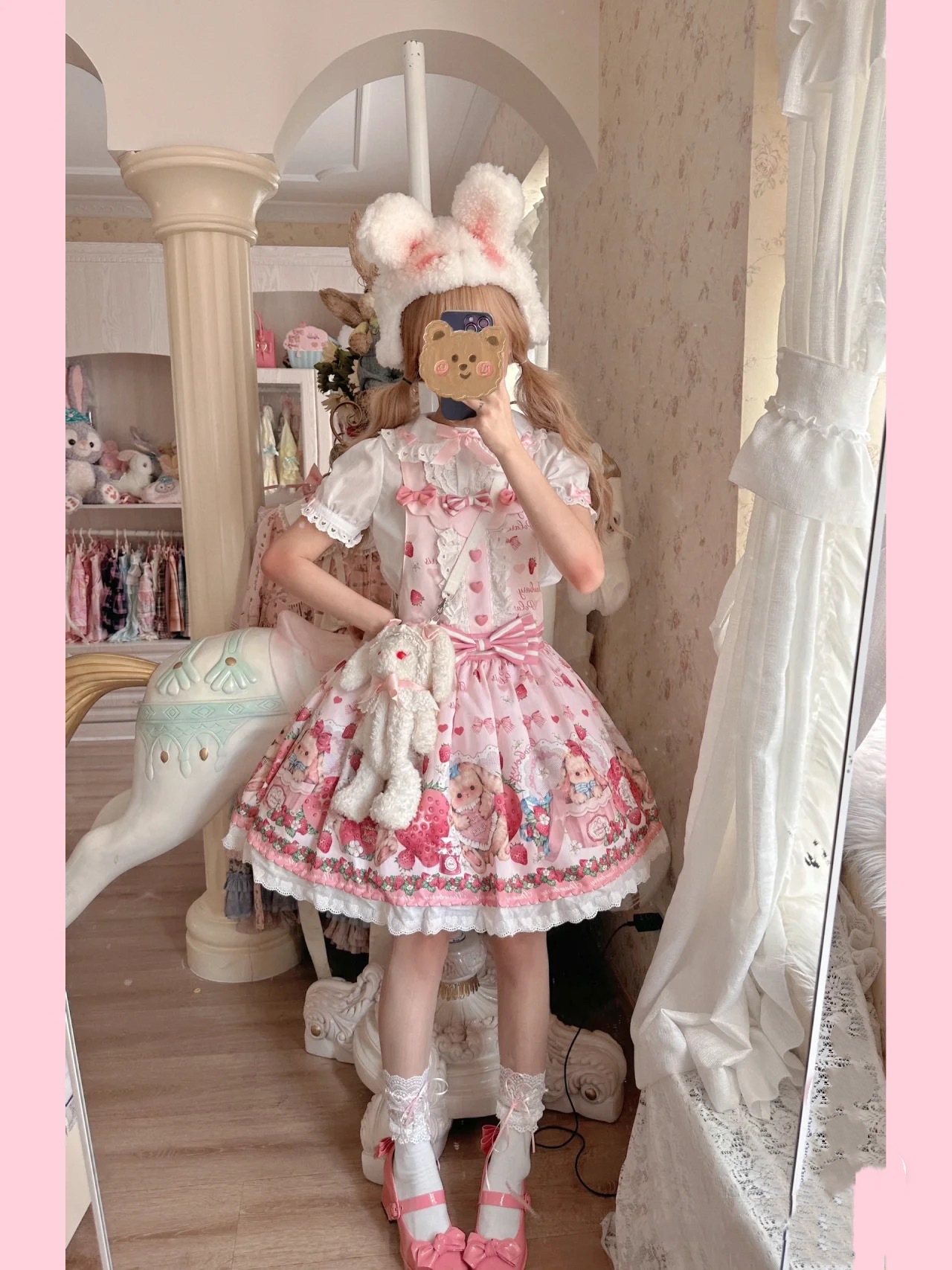 Lolita夏粉色可爱SJK连衣裙洛丽塔大童套装裙女孩生日表演蛋糕裙 Lolita夏粉色可爱SJK连衣裙洛丽塔大童套装裙女孩生日表演蛋糕裙