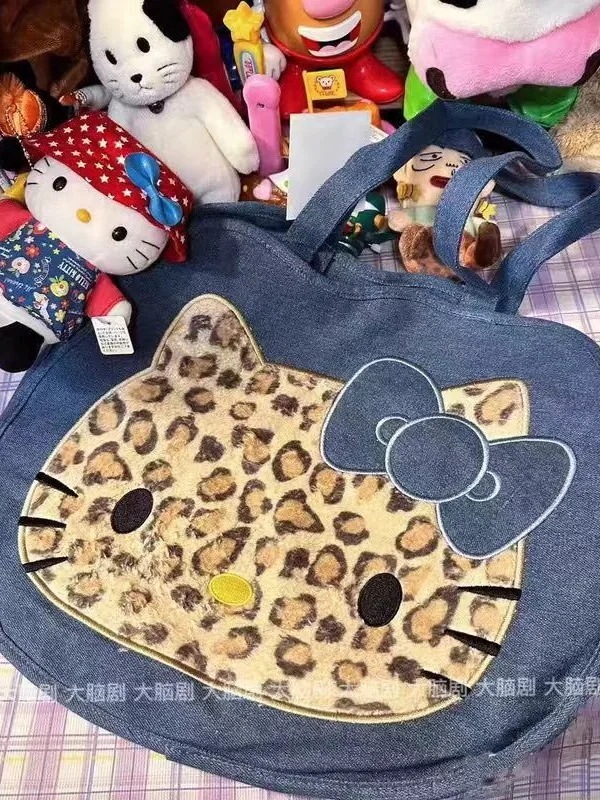 【10個セット】日焼けキティ トートバッグデニムキャンバス キティのワンショルダー大容量レディース手提げバッグ キティ大容量オールインワンショルダーバッグ 【10個セット】日焼けキティ トートバッグデニムキャンバス キティのワンショルダー大容量レディース手提げバッグ キティ大容量オールインワンショルダーバッグ