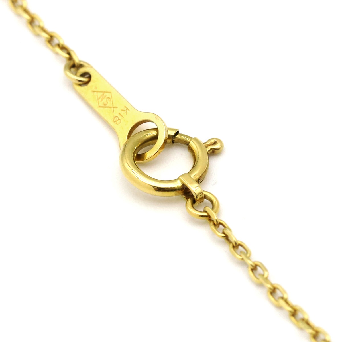 ネックレス ルビー ダイヤ ハートペンダント K18YG ルビー ダイヤモンド K14 イエローゴールド 750 18K 【中古】