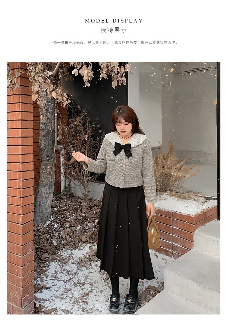 【ぽちゃまに】 冬 上下セット ニット プリーツスカート 蝶結び レトロ 大きいサイズ 体型カバー レディース セットアップ メガ割 【ぽちゃまに】 冬 上下セット ニット プリーツスカート 蝶結び レトロ 大きいサイズ 体型カバー レディース セットアップ メガ割