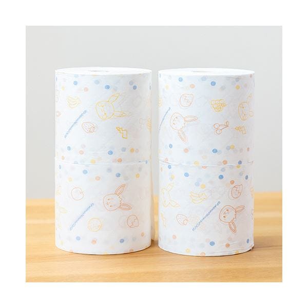 丸富製紙トイレットペーパー モンポケ 5倍巻き パルプ シングル 芯なし 250m 1セット（16ロール：2ロールx8パック）