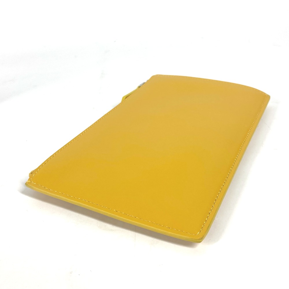 クラッチバッグ 7N0114 ロゴ FFロゴ ポーチバケット カバン ポーチ レザー イエロー クラッチバッグ 7N0114 ロゴ FFロゴ ポーチバケット カバン ポーチ レザー イエロー