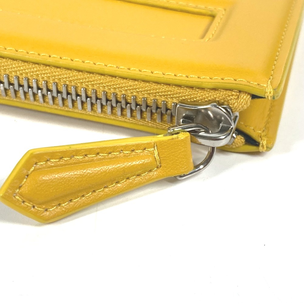 クラッチバッグ 7N0114 ロゴ FFロゴ ポーチバケット カバン ポーチ レザー イエロー クラッチバッグ 7N0114 ロゴ FFロゴ ポーチバケット カバン ポーチ レザー イエロー
