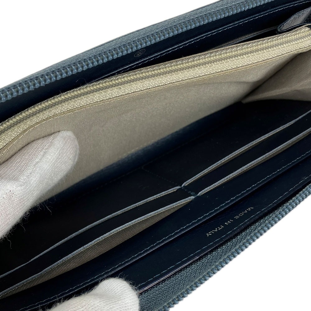 中古 シャネル ラウンドファスナー 長財布 ウォレット キャビアスキン ブルー系 青 17番台 ココマーク シルバー金具 レディース 女性 CHANEL wallet blue coco Caviar 中古 シャネル ラウンドファスナー 長財布 ウォレット キャビアスキン ブルー系 青 17番台 ココマーク シルバー金具 レディース 女性 CHANEL wallet blue coco Caviar