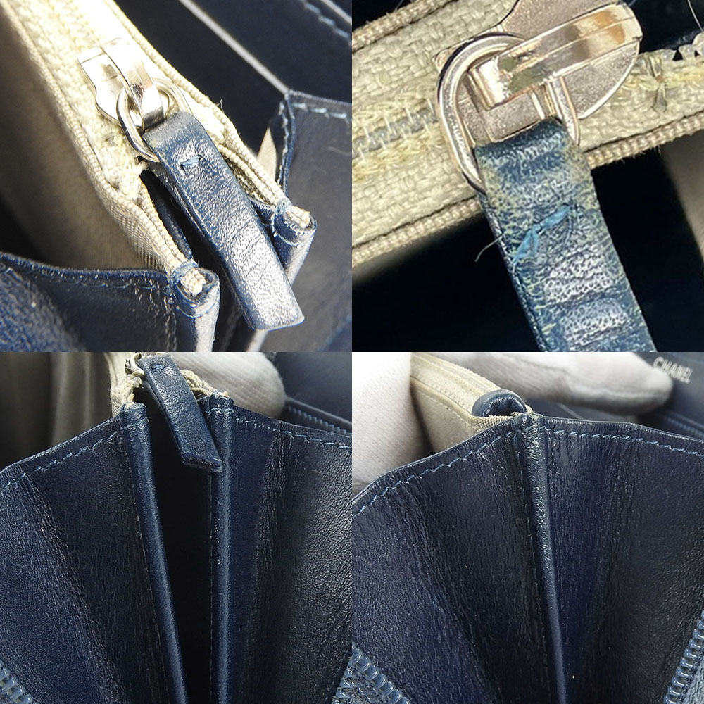 中古 シャネル ラウンドファスナー 長財布 ウォレット キャビアスキン ブルー系 青 17番台 ココマーク シルバー金具 レディース 女性 CHANEL wallet blue coco Caviar 中古 シャネル ラウンドファスナー 長財布 ウォレット キャビアスキン ブルー系 青 17番台 ココマーク シルバー金具 レディース 女性 CHANEL wallet blue coco Caviar