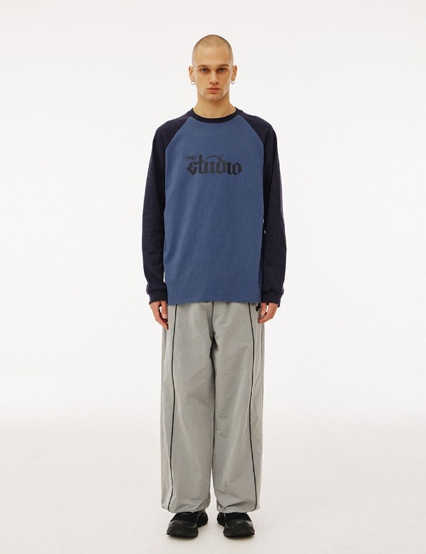 1993studio] Original Retro Logo Raglan Long Sleeve Tシャツ