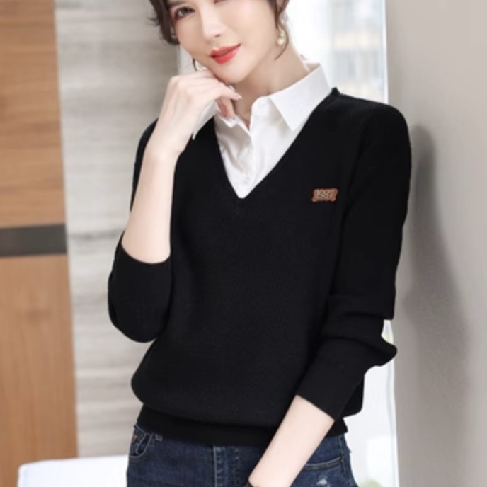 トップス デート シャツ ブラウス カットソー ニットソー セーター 袖あり 長袖 かわいい 大人可愛い きれいめ シンプル カジュアル 大人 上品 おしゃれ お洒落 主役級 存在感 春 秋 冬