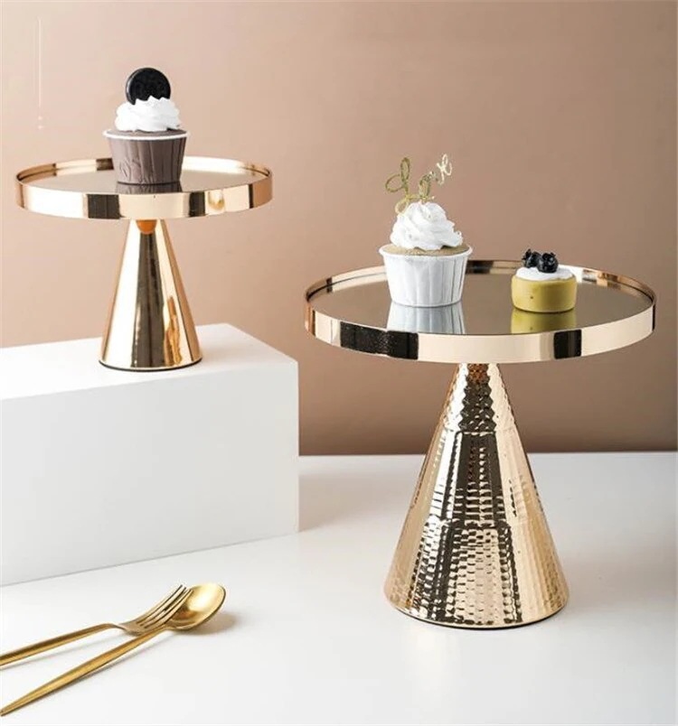 韓版ファッション クリエイティブ ガラス ケーキスタンド ライトラグジュアリー ディスプレイトレイ