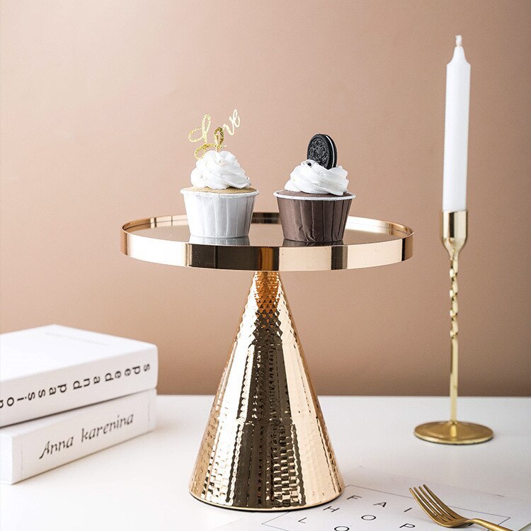 韓版ファッション クリエイティブ ガラス ケーキスタンド ライトラグジュアリー ディスプレイトレイ