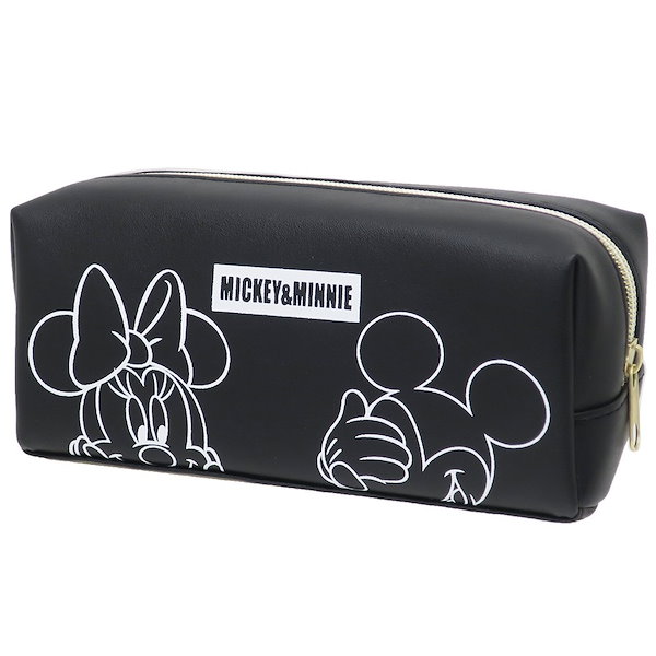 ディズニー ミッキーとミニー 筆箱 Disney ディズニー（Disney）BOX型ラウンドジップペンケース