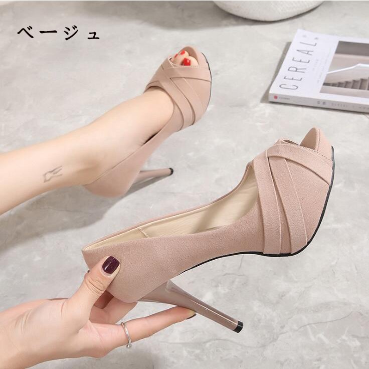 パンプス 厚底 サンダル パーティーシューズ 靴 脱げない オープントゥ ハイヒール 前厚 パンプス 厚底 サンダル パーティーシューズ 靴 脱げない オープントゥ ハイヒール 前厚