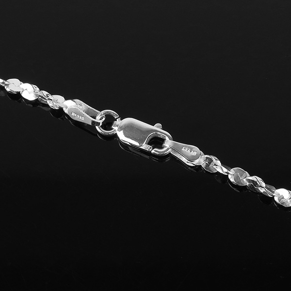 シルバーチェーン ネックレス チェーン カットスエッジツイストチェーン 幅約2.2mm 50cm シルバーチェーン ネックレス チェーン カットスエッジツイストチェーン 幅約2.2mm 50cm