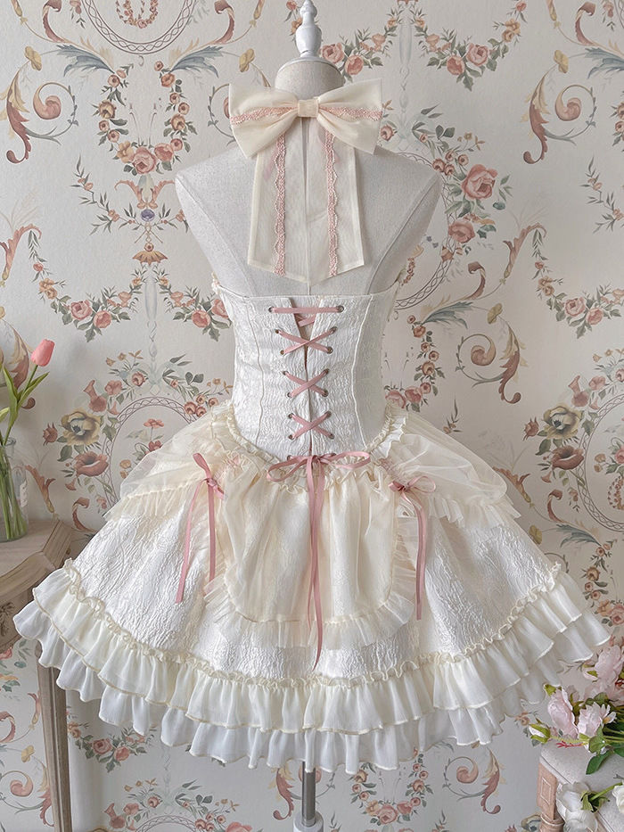 【十字姫】 ロリータドレス ゴシック JSK エレガント 可愛い ドレス 二次元 ワンピース メイド 洋装 バレエドレ