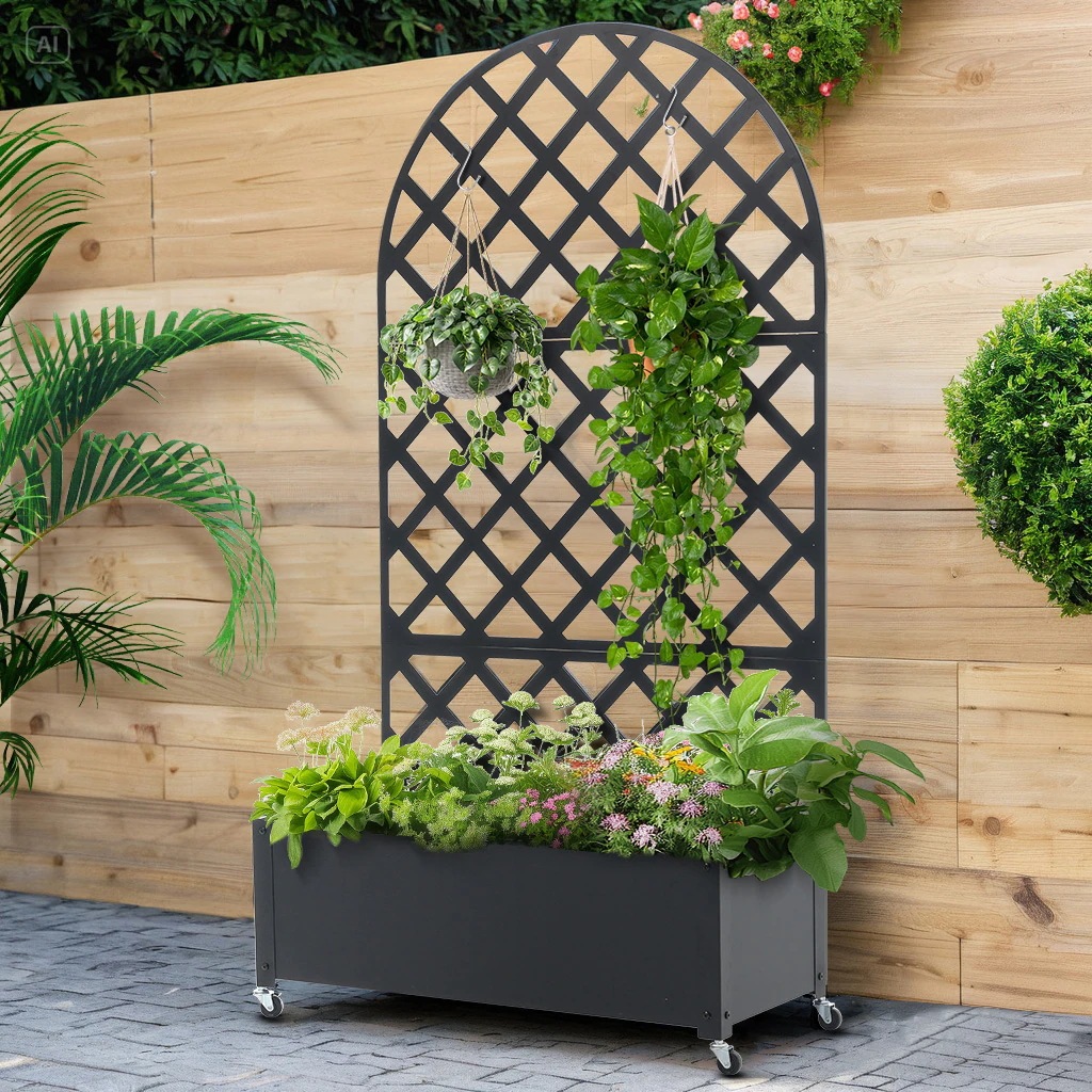 1916フェンス プランター付き 目隠し プランター付き 電着塗装 キャスター付き 簡単設置 90*40*170cm 園芸用品 プランター ガーデンラティス プランターボックス 花壇フェンス ガーデニ 1916フェンス プランター付き 目隠し プランター付き 電着塗装 キャスター付き 簡単設置 90*40*170cm 園芸用品 プランター ガーデンラティス プランターボックス 花壇フェンス ガーデニ