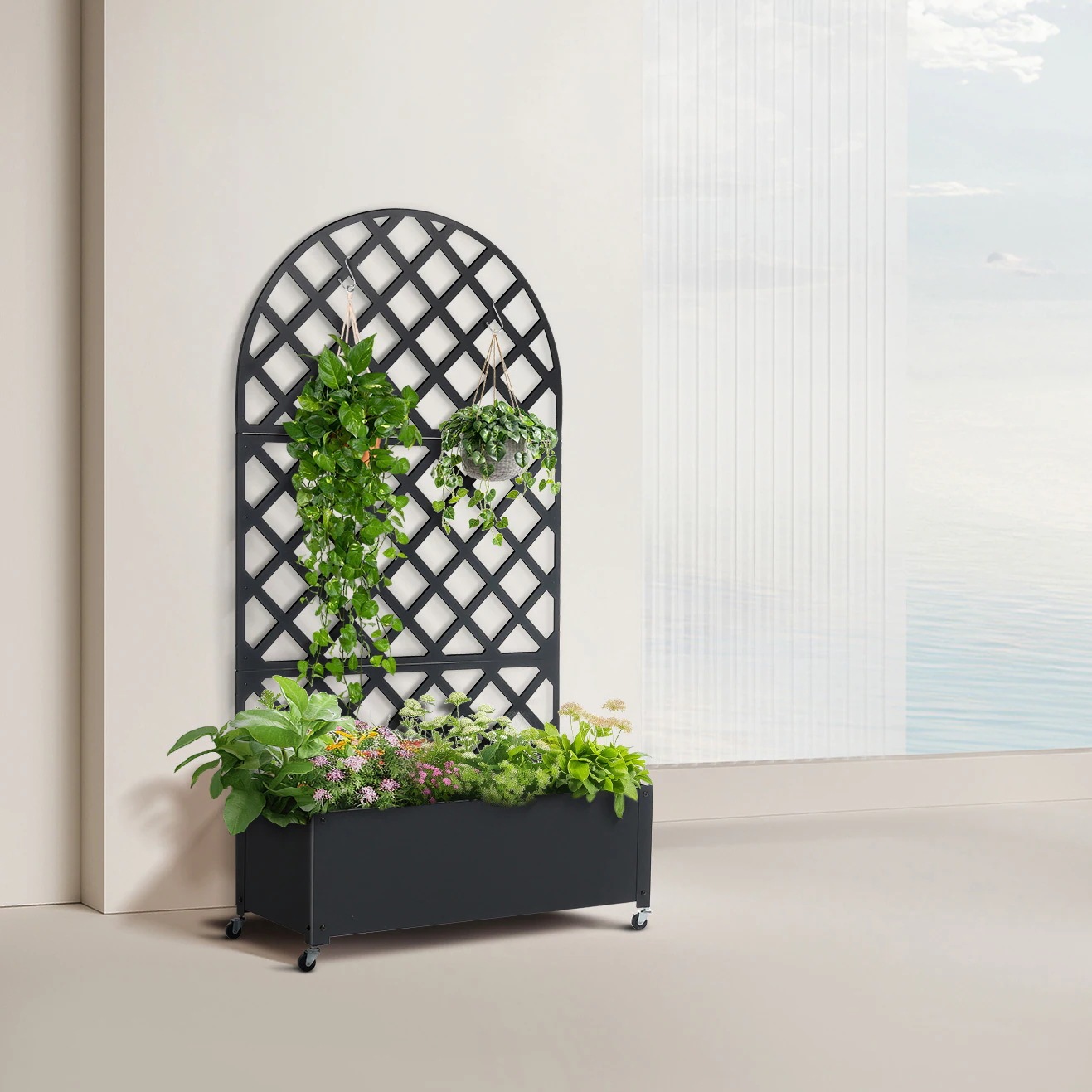 1916フェンス プランター付き 目隠し プランター付き 電着塗装 キャスター付き 簡単設置 90*40*170cm 園芸用品 プランター ガーデンラティス プランターボックス 花壇フェンス ガーデニ 1916フェンス プランター付き 目隠し プランター付き 電着塗装 キャスター付き 簡単設置 90*40*170cm 園芸用品 プランター ガーデンラティス プランターボックス 花壇フェンス ガーデニ