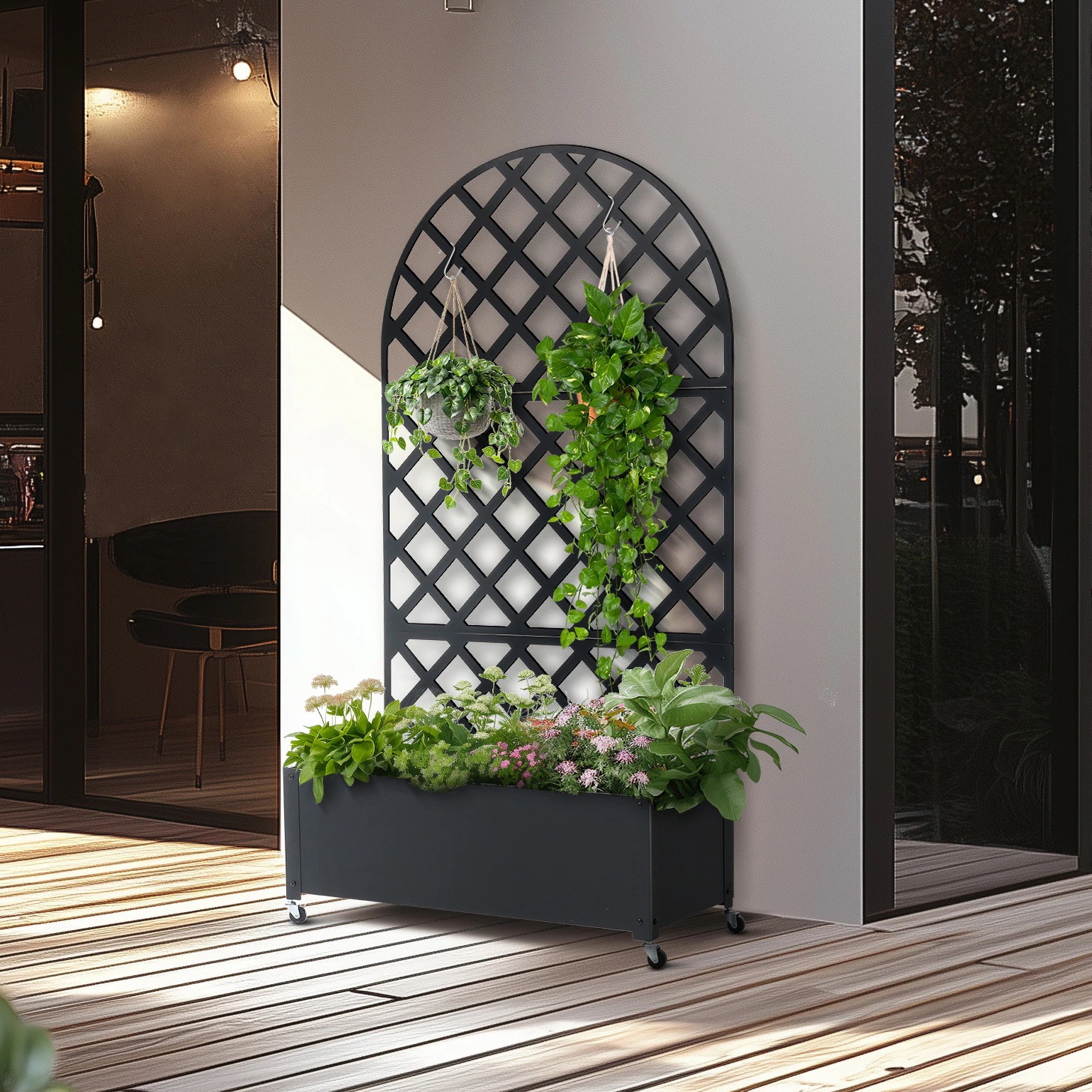 1916フェンス プランター付き 目隠し プランター付き 電着塗装 キャスター付き 簡単設置 90*40*170cm 園芸用品 プランター ガーデンラティス プランターボックス 花壇フェンス ガーデニ 1916フェンス プランター付き 目隠し プランター付き 電着塗装 キャスター付き 簡単設置 90*40*170cm 園芸用品 プランター ガーデンラティス プランターボックス 花壇フェンス ガーデニ
