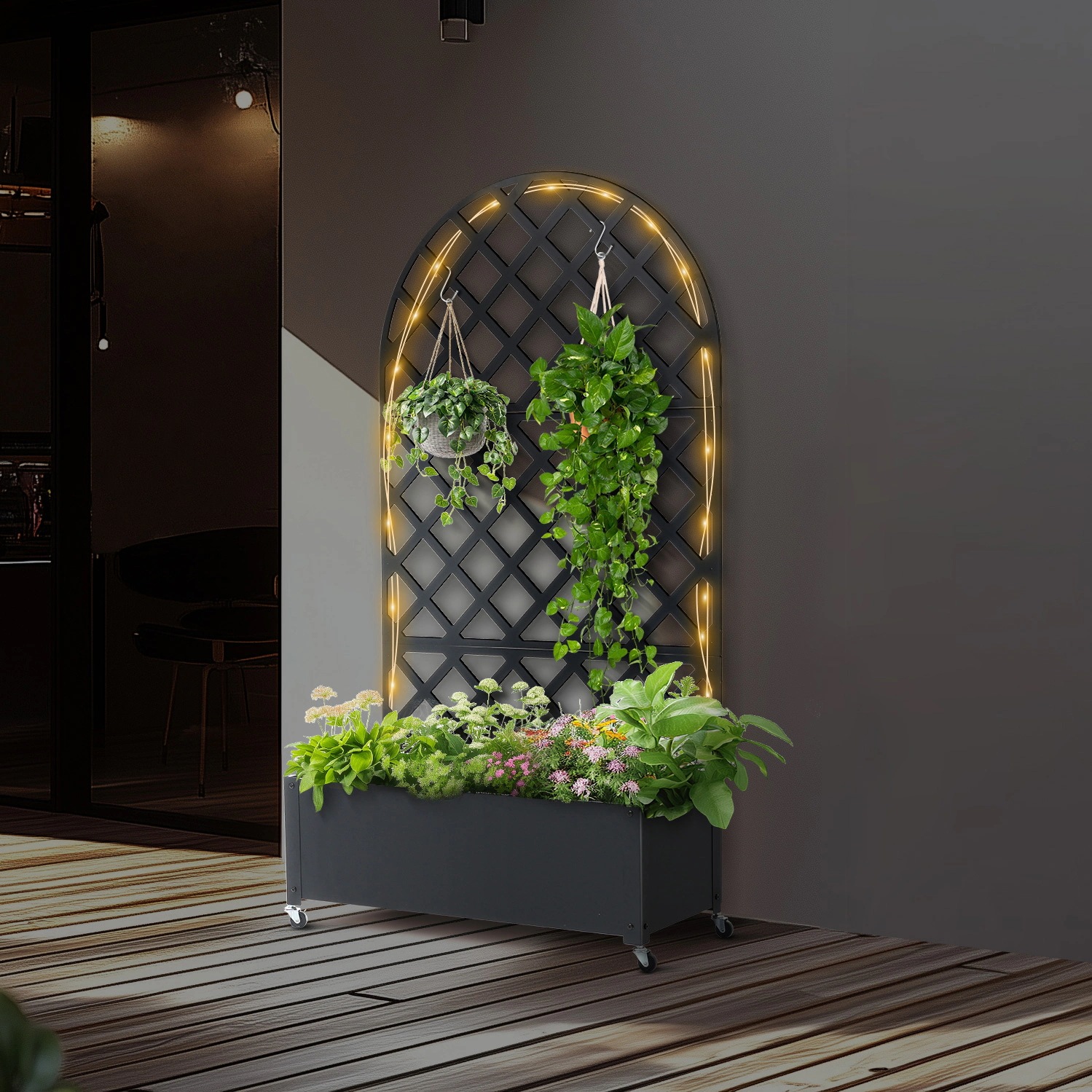 1916フェンス プランター付き 目隠し プランター付き 電着塗装 キャスター付き 簡単設置 90*40*170cm 園芸用品 プランター ガーデンラティス プランターボックス 花壇フェンス ガーデニ 1916フェンス プランター付き 目隠し プランター付き 電着塗装 キャスター付き 簡単設置 90*40*170cm 園芸用品 プランター ガーデンラティス プランターボックス 花壇フェンス ガーデニ