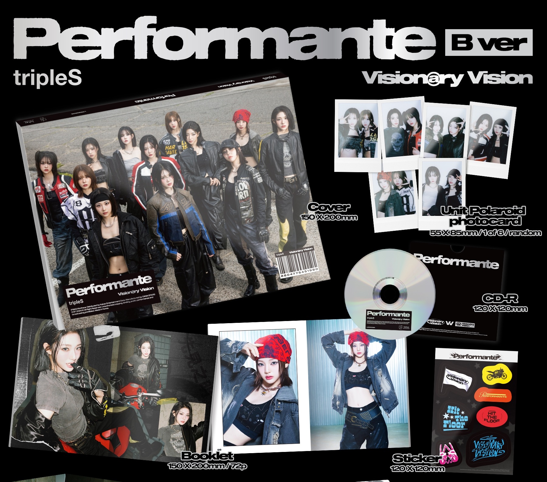 [SET] tripleS - Visionary Vision Performante (A ver. B ver.) + Free Photocard 1EA(fan-made)