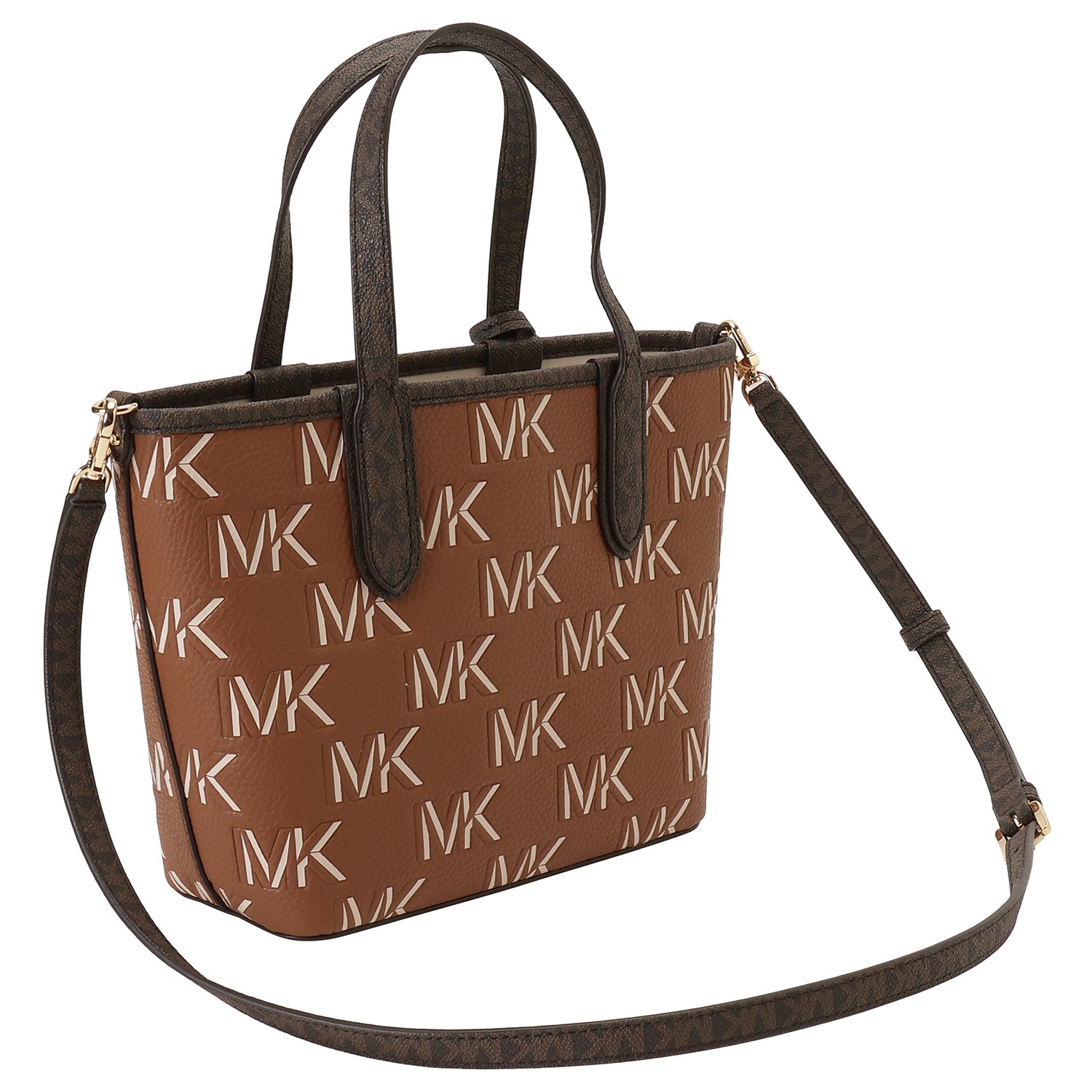 マイケルコース バッグ MICHAEL KORS レディース 30F3GZAT0L 227 BRN/LUGGAGE エリーザ ポーチ付 MKロゴプリント トートバッグ エクストラスモール 2WAY シ