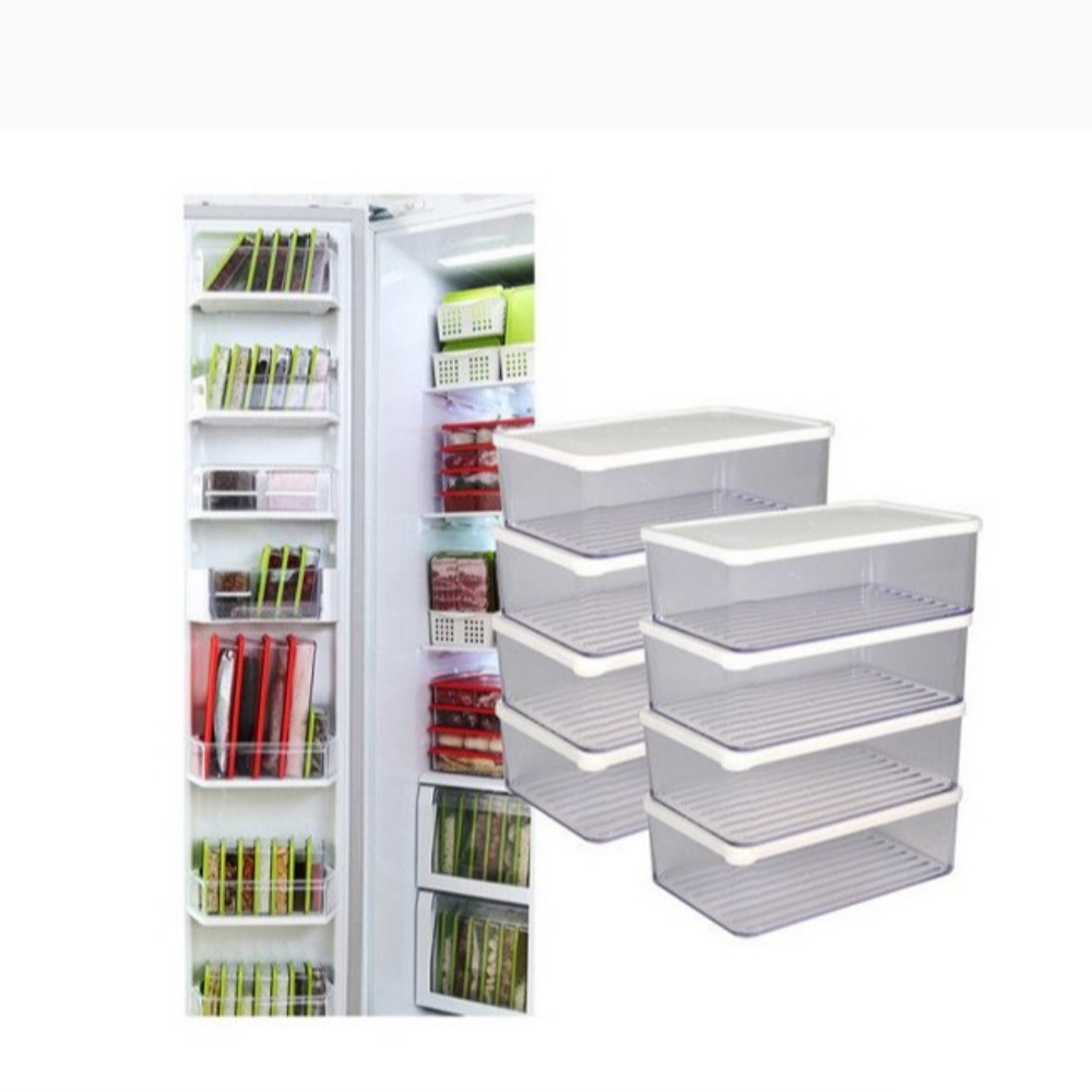 シースルー 冷凍室整理容器 深い2号 8個 セット