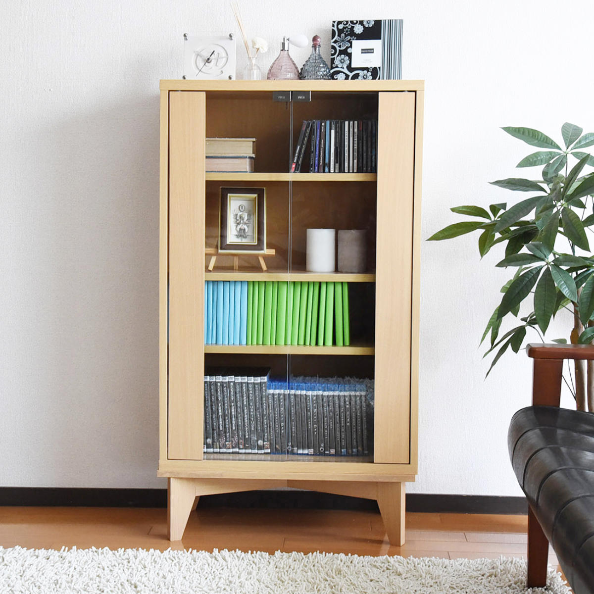 ディスプレイラック 幅60cm 本棚 ガラス扉 ボックスラックシリーズ キャビネット ガラス 飾り棚 ラック ディスプレイ 収納 コレクション 可動棚 組み合わせ