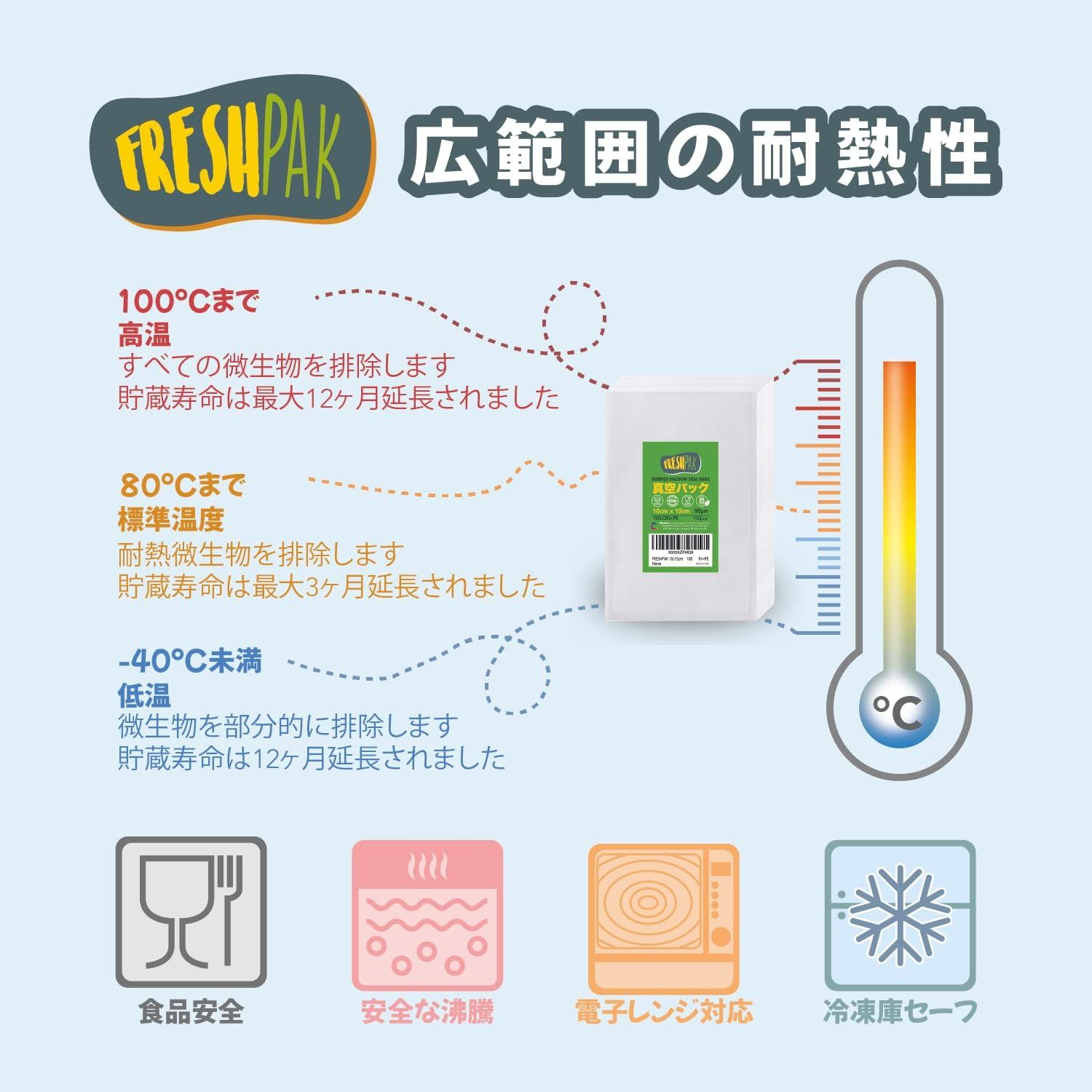 真空パック 袋 FRESHPAK エンボス加工 30x40cm (11.9x15.8) 90μ 4x100枚入り ナイロン ダイヤ カット済み 鮮度長持ち 食品保存 電子レンジ解凍 冷凍保存 [EF 真空パック 袋 FRESHPAK エンボス加工 30x40cm (11.9x15.8) 90μ 4x100枚入り ナイロン ダイヤ カット済み 鮮度長持ち 食品保存 電子レンジ解凍 冷凍保存 [EF