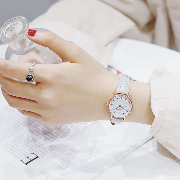 Qoo10] ベルトの小さい文字盤の石英の腕時計の女性