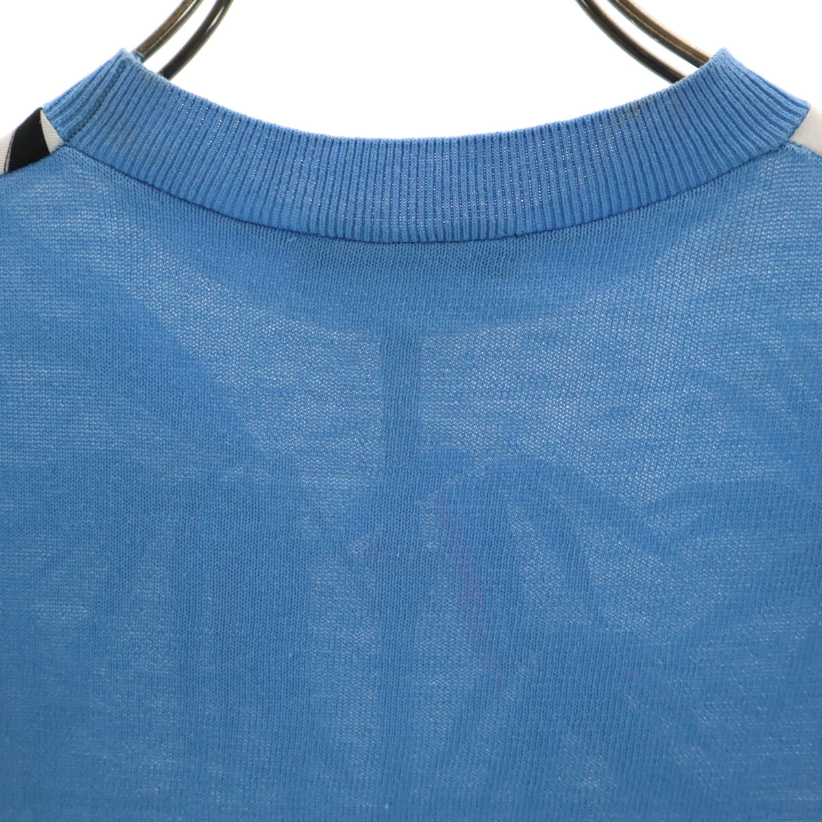 イタリア製 半袖 セーター XS ブルー系 レディース 古着 イタリア製 半袖 セーター XS ブルー系 レディース 古着