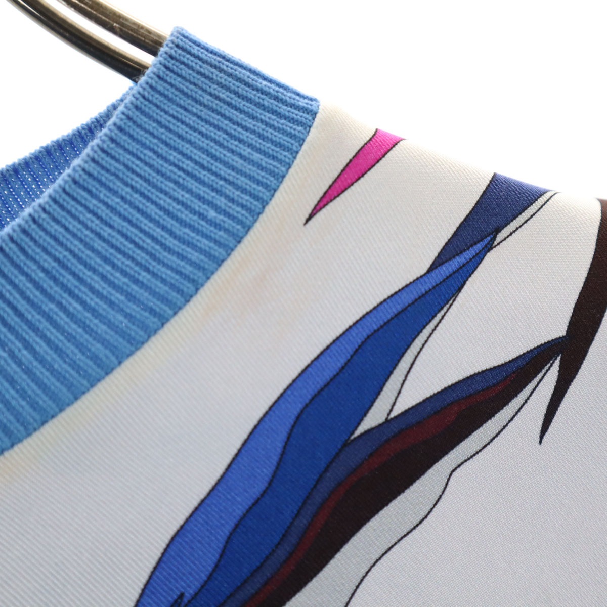 イタリア製 半袖 セーター XS ブルー系 レディース 古着 イタリア製 半袖 セーター XS ブルー系 レディース 古着