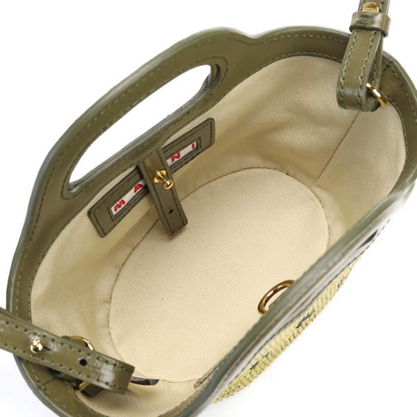 カゴバッグ 2way ハンドバッグ バスケットバッグ ロゴ BMMP0067Q0 P3860 00V25 カーキ