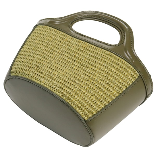 カゴバッグ 2way ハンドバッグ バスケットバッグ ロゴ BMMP0067Q0 P3860 00V25 カーキ