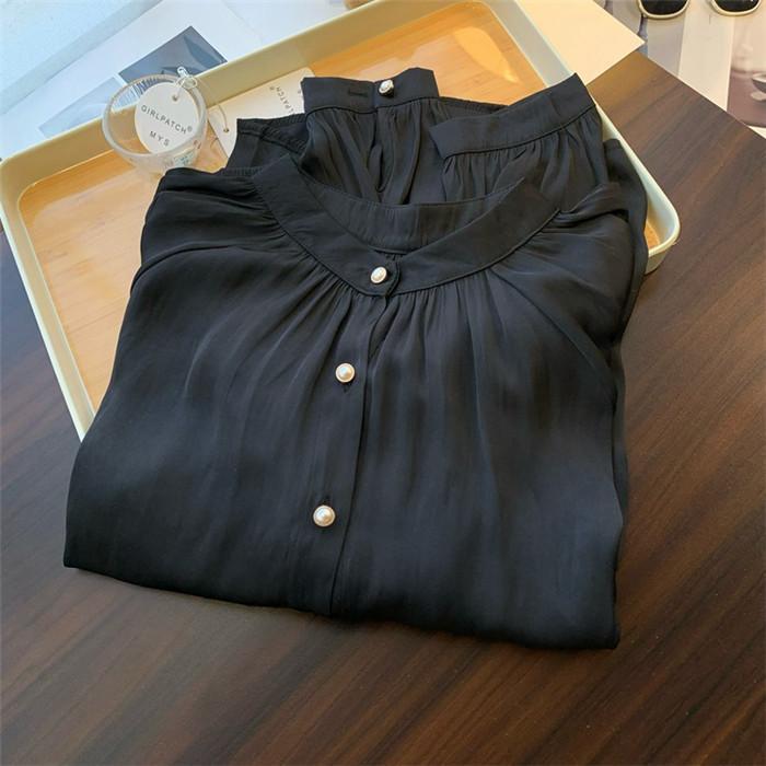 ブラウス レディース シャツ スーツインナー フォーマル オフィス シャツブラウス 長袖 レギュラー襟 森ガール 20代 30代 40代 クレリック襟 就活