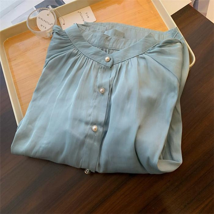 ブラウス レディース シャツ スーツインナー フォーマル オフィス シャツブラウス 長袖 レギュラー襟 森ガール 20代 30代 40代 クレリック襟 就活