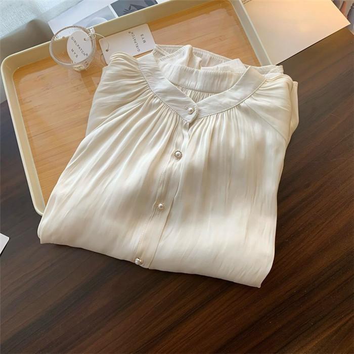 ブラウス レディース シャツ スーツインナー フォーマル オフィス シャツブラウス 長袖 レギュラー襟 森ガール 20代 30代 40代 クレリック襟 就活