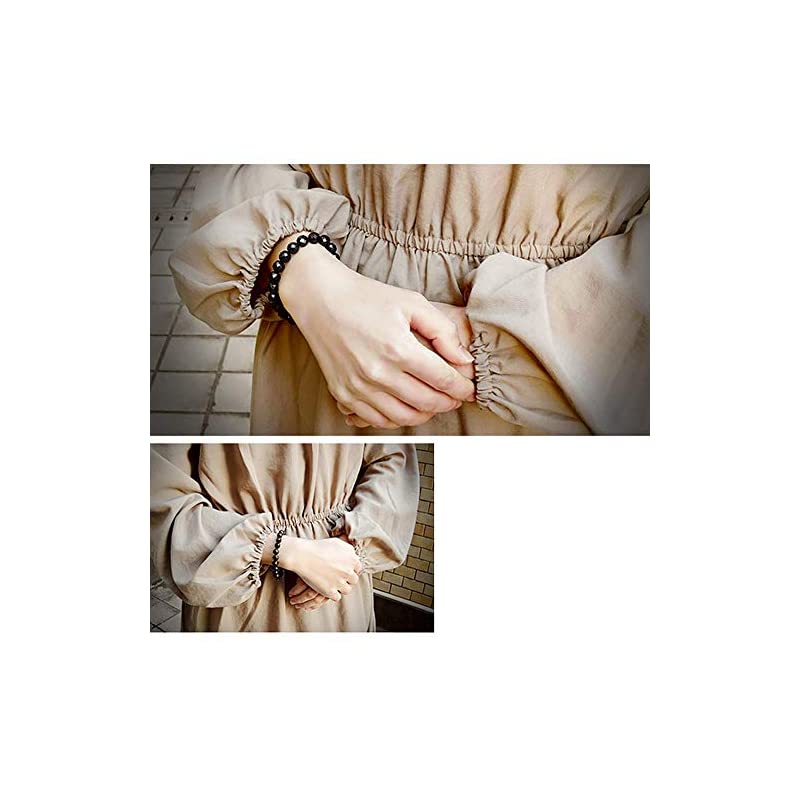 新宿銀の蔵 8mm玉 天然 ブラックスピネル カット ブレスレット 長さ約18cm (メンズMレディ