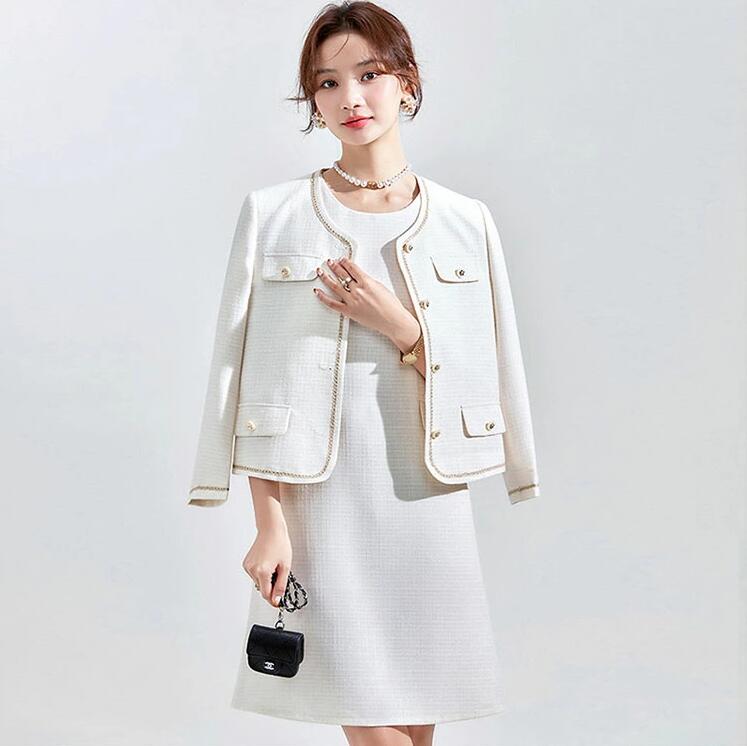 売れ スーツ ワンピーススーツ ツイード風 Aライン レディース フォーマルスーツ ブルゾン 大きいサイズ S-4XL セレモニースーツ 春秋 2点セット カーディガン 入卒園 卒業式 ホワイト ブル 売れ スーツ ワンピーススーツ ツイード風 Aライン レディース フォーマルスーツ ブルゾン 大きいサイズ S-4XL セレモニースーツ 春秋 2点セット カーディガン 入卒園 卒業式 ホワイト ブル