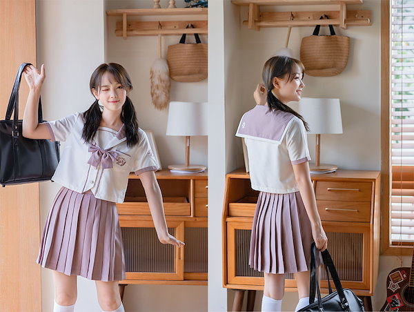 Qoo10] YUJIANXIONG 学生服 セーラー服 長袖 セーター 女子