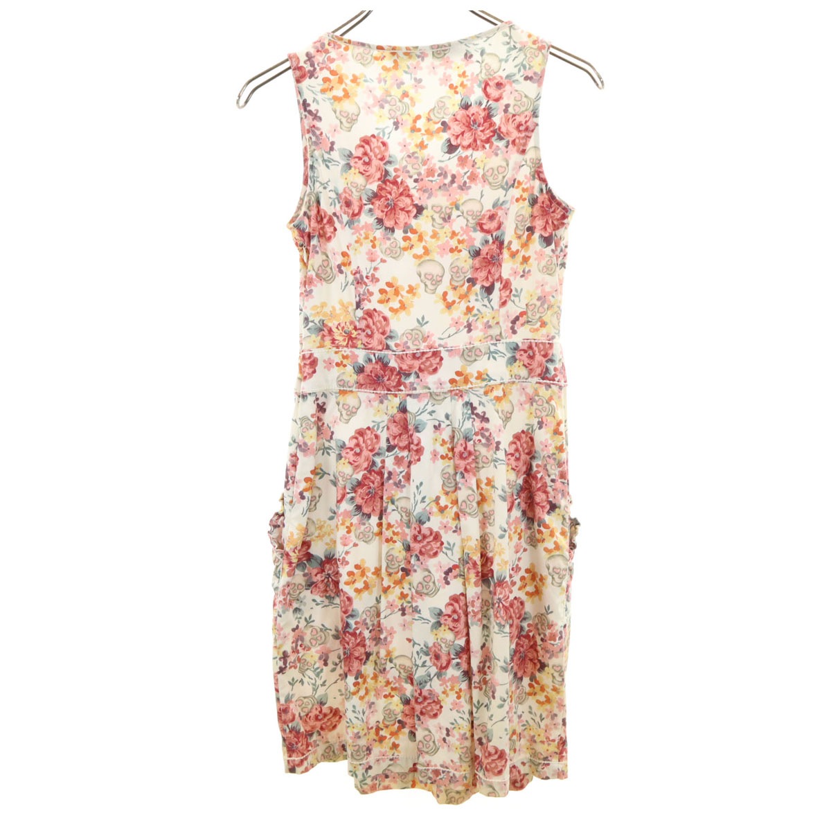 LOVEMOSCHINO ラブモスキーノ 総柄 ノースリーブ 膝丈ワンピース USA2 レディース 古着