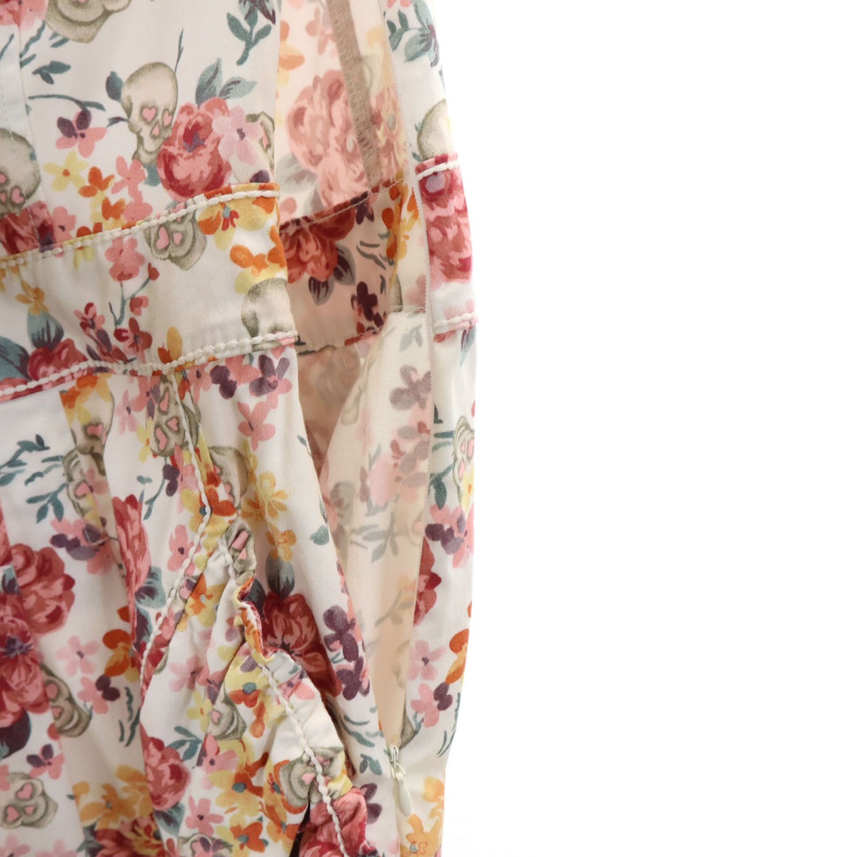 LOVEMOSCHINO ラブモスキーノ 総柄 ノースリーブ 膝丈ワンピース USA2 レディース 古着