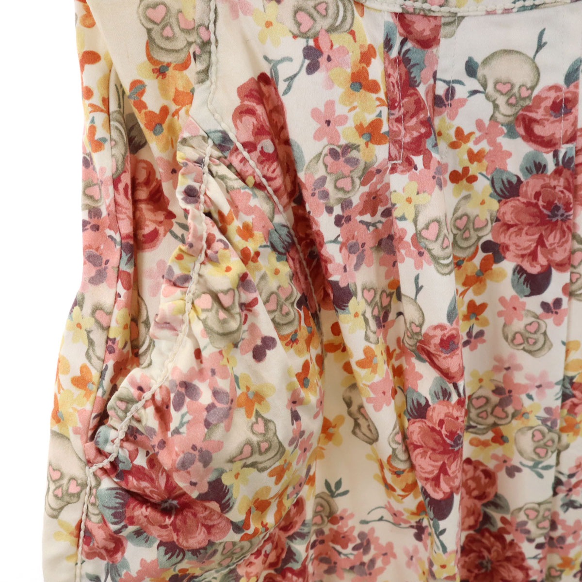 LOVEMOSCHINO ラブモスキーノ 総柄 ノースリーブ 膝丈ワンピース USA2 レディース 古着