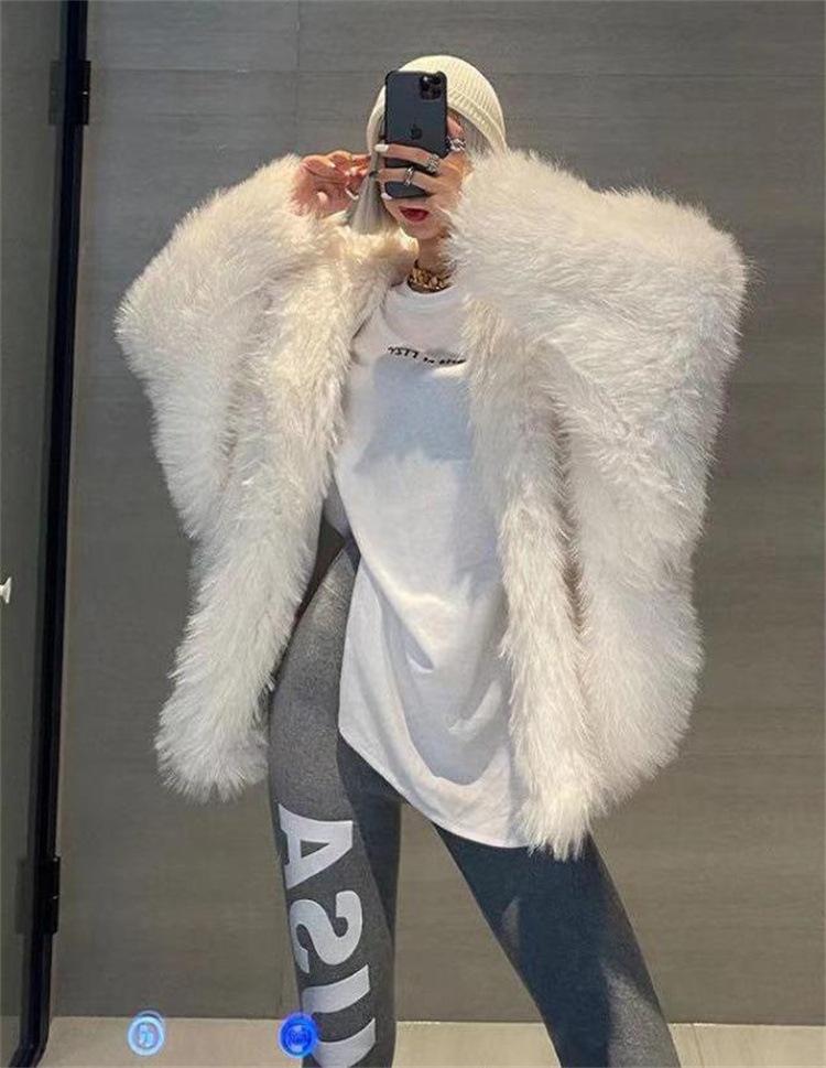 INSスタイル 怠惰な風 ファーベスト 毛皮アウター キツネ毛 毛皮コート 中丈 ゆったりする 2023秋冬 フード付き ミンク毛コート INSスタイル 怠惰な風 ファーベスト 毛皮アウター キツネ毛 毛皮コート 中丈 ゆったりする 2023秋冬 フード付き ミンク毛コート