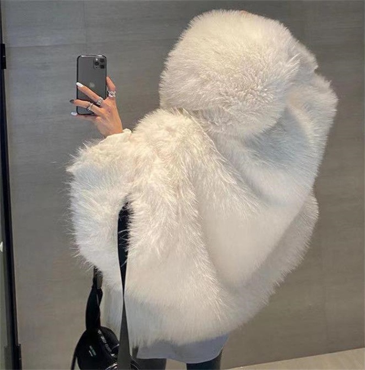 INSスタイル 怠惰な風 ファーベスト 毛皮アウター キツネ毛 毛皮コート 中丈 ゆったりする 2023秋冬 フード付き ミンク毛コート INSスタイル 怠惰な風 ファーベスト 毛皮アウター キツネ毛 毛皮コート 中丈 ゆったりする 2023秋冬 フード付き ミンク毛コート