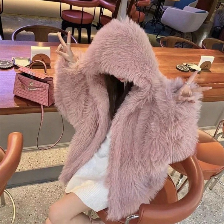 INSスタイル 怠惰な風 ファーベスト 毛皮アウター キツネ毛 毛皮コート 中丈 ゆったりする 2023秋冬 フード付き ミンク毛コート INSスタイル 怠惰な風 ファーベスト 毛皮アウター キツネ毛 毛皮コート 中丈 ゆったりする 2023秋冬 フード付き ミンク毛コート