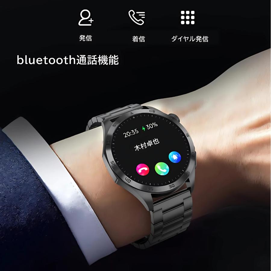 スマートウォッチ ET485 ECG心電図 血糖値 体脂肪BMI 尿酸血中脂質 血中酸素 血圧測定 心拍数 呼吸率 体温 血液分析 月経周期 通話機能 着信通知 音楽 睡眠管理 防水 日本語 腕時計