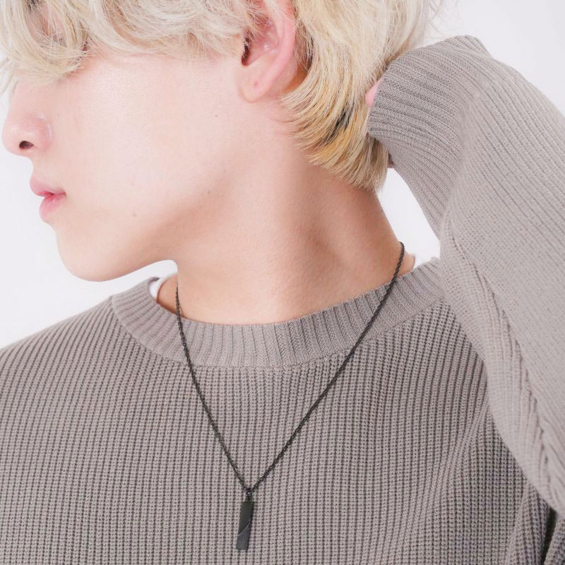 トライ ネックレス サンドプレート サージカルステンレス ブラック 黒 メンズ ブランド 彼氏 プレゼント トライ ネックレス サンドプレート サージカルステンレス ブラック 黒 メンズ ブランド 彼氏 プレゼント