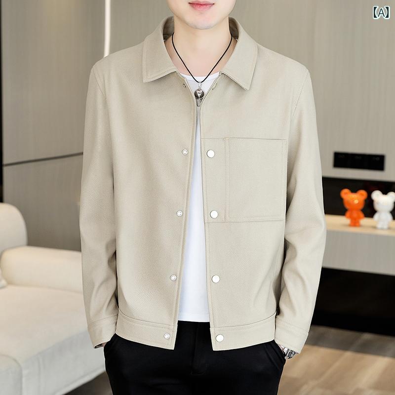 メンズ ファッション コート 春秋 ショート シンプル 無地 カジュアル ワークウェア ジャケット トップス メンズ ファッション コート 春秋 ショート シンプル 無地 カジュアル ワークウェア ジャケット トップス