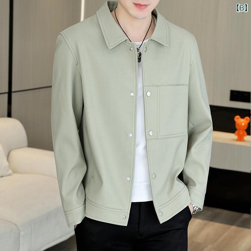 メンズ ファッション コート 春秋 ショート シンプル 無地 カジュアル ワークウェア ジャケット トップス メンズ ファッション コート 春秋 ショート シンプル 無地 カジュアル ワークウェア ジャケット トップス