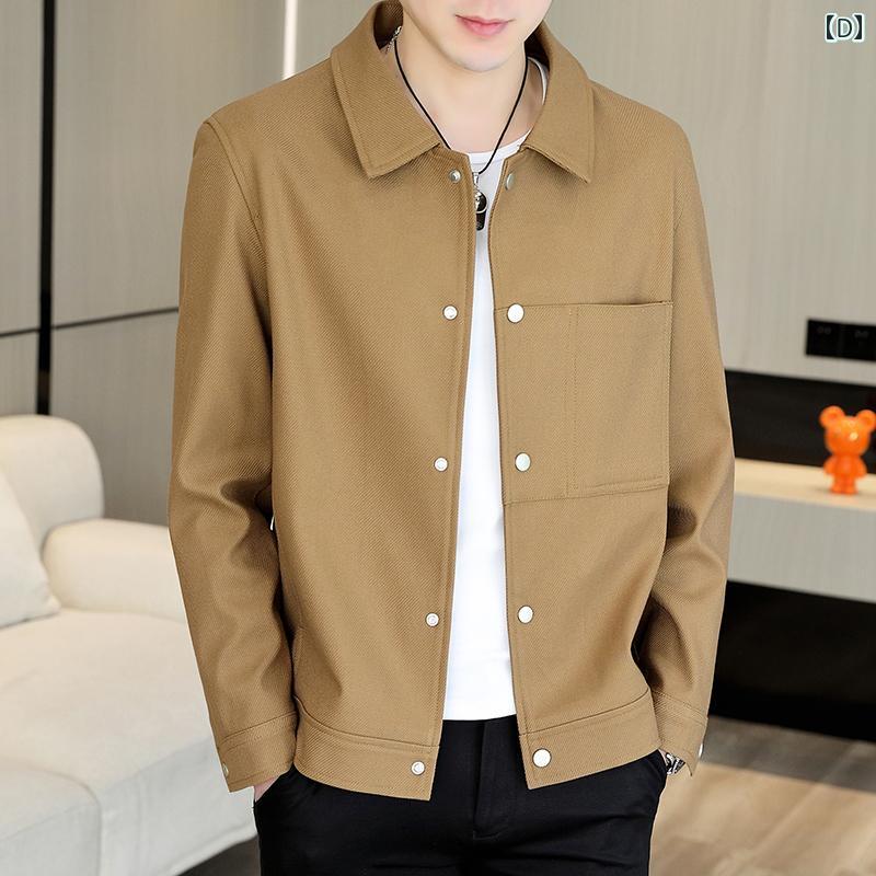 メンズ ファッション コート 春秋 ショート シンプル 無地 カジュアル ワークウェア ジャケット トップス メンズ ファッション コート 春秋 ショート シンプル 無地 カジュアル ワークウェア ジャケット トップス